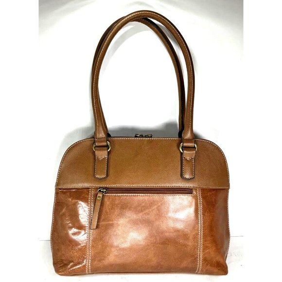 Tignanello Large Brown Leather Shoulder Bag - Lightly Distressed - Picture 2 of 12